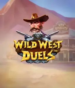  Immerse yourself in the wild world of "Wild West Duels" by Pragmatic Play, featuring a gritty gunslinger ready for a showdown. The image features a fierce cowboy with crossed pistols, set against a dusty Western town. His intense eyes and authentic attire embody the spirit of the Old West. The game's title is boldly presented in an ornate font, adding to the action-packed theme. 