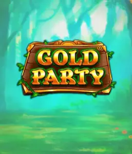 Step into the enchanted forest of Gold Party slot by Pragmatic Play, highlighting a beautifully designed wooden sign decorated with golden letters. The backdrop of misty green forest adding a mystical touch to the overall ambiance. Perfect for those who enjoy enchanted forest settings, offering a captivating gaming experience. 